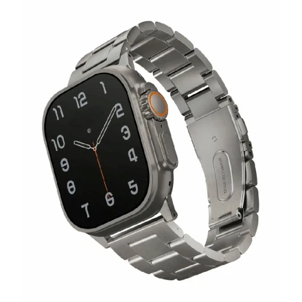 Ремешок UNIQ Osta совместимый c Apple Watch (42/44/45/49 mm) блочный серебро