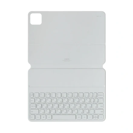 Чехол-клавиатура Keyboard совместимая с Ксиаоми Pad 7/7Pro/8/8 Pro/Poco Pad X1 белая (РУ/Англ раскладка) EAC