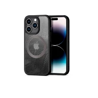Пластиковая накладка Dux Ducis Aimo series MagSafe совместимая с iPhone 15 Pro черный кант