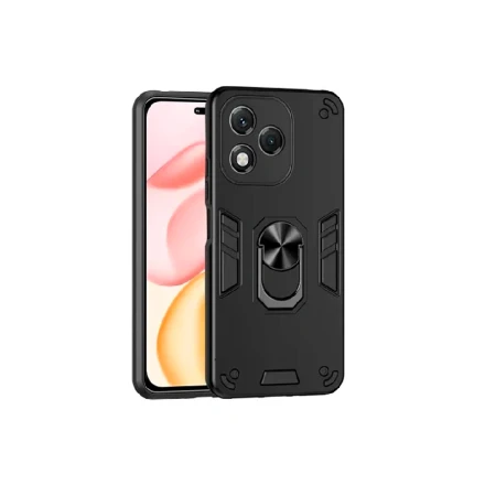 Противоударная накладка с кольцом Partner совместимая с Honor 400 lite черная