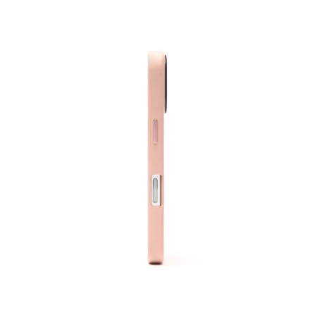 Накладка из эко-кожи Kzdoo Mag Noble Collection совместимая с iPhone 16 Plus розовая