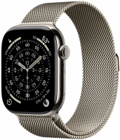 Apple Watch Series 11, 42 мм, корпус из титана цвета «натуральный титан», миланский браслет цвета титан (MF8P4)