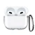Силиконовый чехол совместимый с AirPods 4 с карабином прозрачный