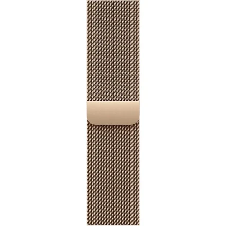 Apple Watch Series 11, 42 мм, корпус из титана цвета «золотой», миланский браслет золотого цвета (MF8Y4)