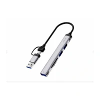 Хаб Type-C WIWU ZOLO 5 in 1 USB-C/USB-A Hub (Wi-Hb003) Grey (серый)