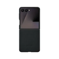 Накладка из эко кожи совместимая с Samsung Z Flip6/Flip 7FE черная