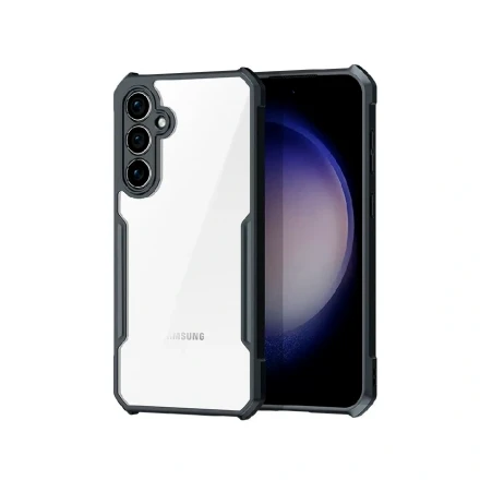 Противоударная накладка Xundd совместимая с Samsung A35 5G прозрачная с черными бортами