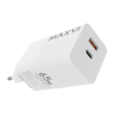 Сетевой блок Maxvi A482GN 65W USB/Type-C белый EAC
