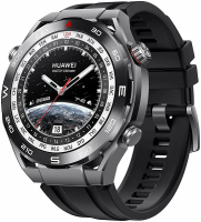 Умные часы  Смарт-часы Huawei Watch Ultimate 49 mm (CLB-B19) циркониевый корпус черный (черный каучуковый ремешок)