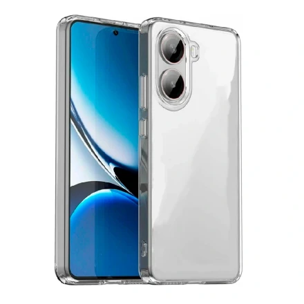 Силиконовая накладка совместимая с ПОКО X7 Pro прозрачная