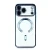 Пластиковая накладка HDD с защитой камеры с MagSafe совместимая с iPhone 17 Pro Max прозрачная синий кант
