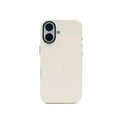 Накладка из эко-кожи Kzdoo Mag Noble Collection совместимая с iPhone 16 белая