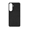 Кевларовая накладка Monocarbon Case с MagSafe совместимая с Samsung Galaxy S26 Plus черная