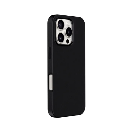 Накладка из эко-кожи Kzdoo Mag Noble Collection совместимая с iPhone 16 Pro черная