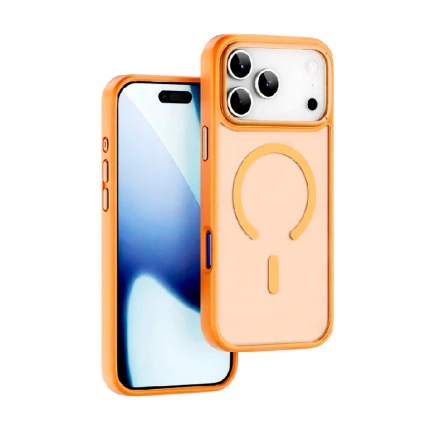 Противоударная накладка WIWU Armor Pro с MagSafe совместимая с iPhone 17 Pro оранжевая