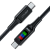 Кабель AceFast Led Type-C/Type-C C7-03 нейлон 100W 1.2м черный