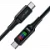 Кабель AceFast Led Type-C/Type-C C7-03 нейлон 100W 1.2м черный
