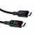 Кабель AceFast Led Type-C/Type-C C7-03 нейлон 100W 1.2м черный